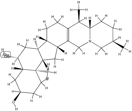 5alpha,14alpha-Cevanine-13,17-dehydro-3alpha,6beta-diol Struktur