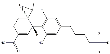 ()-11-nor-9-carboxy-Δ9-THC-d3 (solution) Struktur