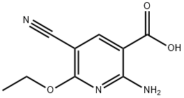 3-Pyridinecarboxylicacid,2-amino-5-cyano-6-ethoxy-(9CI) Struktur