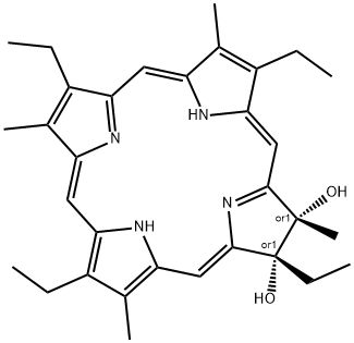 2,3-dihydroxyetiochlorin Struktur