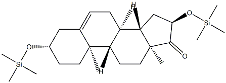 3β,16α-Bis(trimethylsiloxy)androst-5-en-17-one Struktur