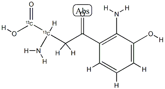 3-Hydroxy-DL-kynurenine-(butyric-1,2-13C2) dihydrobroMide Struktur