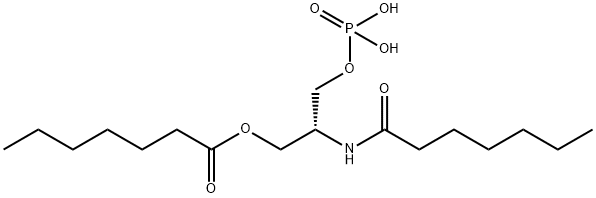 1-heptanoyl-2-heptanoylamino-2-deoxyglycero-3-phosphoglycol Struktur