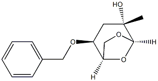 .beta.-D-arabino-Hexopyranose, 1,6-anhydro-3-deoxy-2-C-methyl-4-O-(phenylmethyl)- Struktur