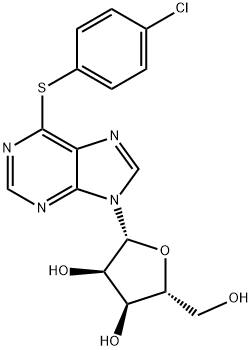 6-S-(4-Chlorophenyl)-6-thio-inosine Struktur