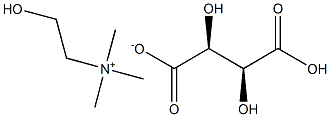 rel-(2R,3R)-2-Hydroxy-N,N,N-trimethylethanaminium 2,3-dihydroxybutanedioate Struktur