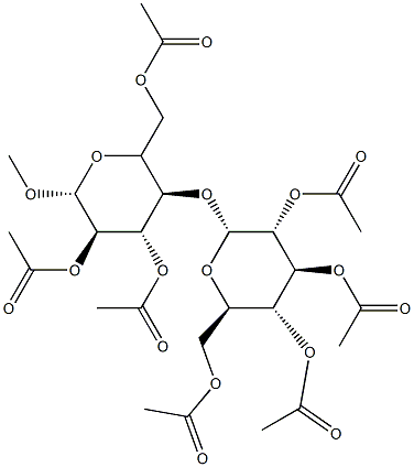 Methyl 2,3,6,2,3,4,6-hepta-O-acetyl-beta-D-maltopyranoside Struktur