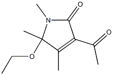 2H-Pyrrol-2-one,3-acetyl-5-ethoxy-1,5-dihydro-1,4,5-trimethyl-(9CI) Struktur