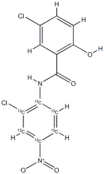 NiclosaMide-13C6 hydrate (see Data Sheet) Struktur