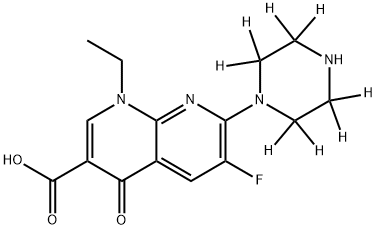 Enoxacin-(piperazinyl-d8) hydrate Struktur