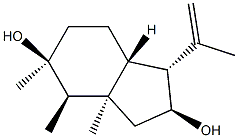 (1R)-Octahydro-1α-(1-methylethenyl)-3aα,4β,5α-trimethyl-1H-indene-2β,5β-diol Struktur