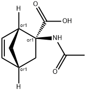 Bicyclo[2.2.1]hept-5-ene-2-carboxylic acid, 2-(acetylamino)-, (1R,2S,4R)-rel- Struktur