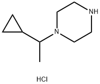 1-(1-cyclopropylethyl)piperazine hydrochloride Struktur