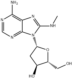 2'-Deoxy-8-methylamino-adenosine Struktur