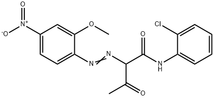 α-(2-Methoxy-4-nitrophenylazo)-2'-chloroacetoacetanilide Struktur