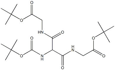 N-Boc-aminomalamido-N,Na€-Diacetic di-tert-Butyl Ester Struktur