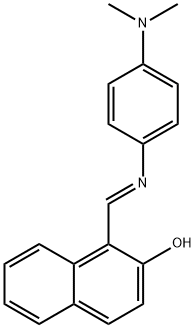 1-({[4-(dimethylamino)phenyl]imino}methyl)-2-naphthol Struktur