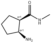 Cyclopentanecarboxamide, 2-amino-N-methyl-, (1R,2S)-rel- (9CI) Struktur