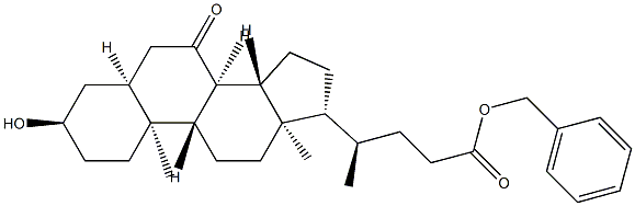 Cholan-24-oic acid,3-hydroxy-7-oxo-, phenylmethyl ester,(3α,5β)- Struktur