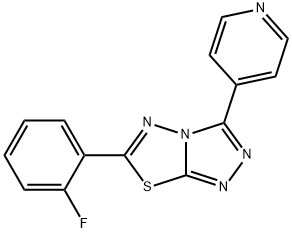 6-(2-fluorophenyl)-3-(4-pyridinyl)[1,2,4]triazolo[3,4-b][1,3,4]thiadiazole Struktur