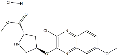 L-PROLINE, 4-[(3-CHLORO-7-METHOXY-2-QUINOXALINYL)OXY]-, METHYL ESTER, (HYDROCHLORIDE)(1:1),(4R)-, 1361028-94-5, 結(jié)構(gòu)式