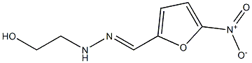 2-Furancarboxaldehyde,5-nitro-, 2-(2-hydroxyethyl)hydrazone Struktur