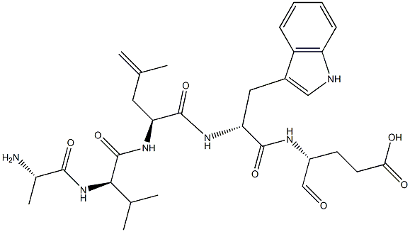 cyclo(valyl-leucyl-tryptophyl-glutamyl-alanyl) Struktur