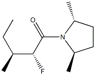 Pyrrolidine, 1-(2-fluoro-3-methyl-1-oxopentyl)-2,5-dimethyl-, [2R-[1(2R*,3S*),2alpha,5beta]]- (9CI) Struktur