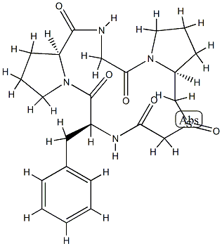 cyclo(glycyl-prolyl-psi(CH2SO)-glycyl-phenylalanyl-prolyl) Struktur