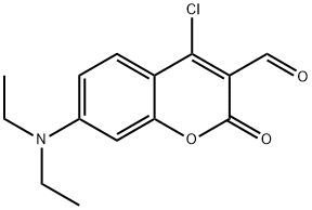 4-chloro-7-(diethylamino)-2-oxo-2H-chromene-3-carbaldehyde Struktur