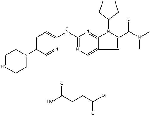 LEE011 琥珀酸鹽, 1374639-75-4, 結(jié)構(gòu)式