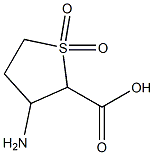 3-Amino-1,1-dioxo-tetrahydro-thiophene-2-carboxylic acid Struktur