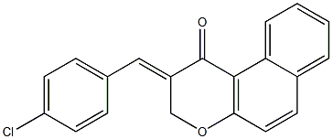 2-(4-chlorobenzylidene)-2,3-dihydro-1H-benzo[f]chromen-1-one Struktur