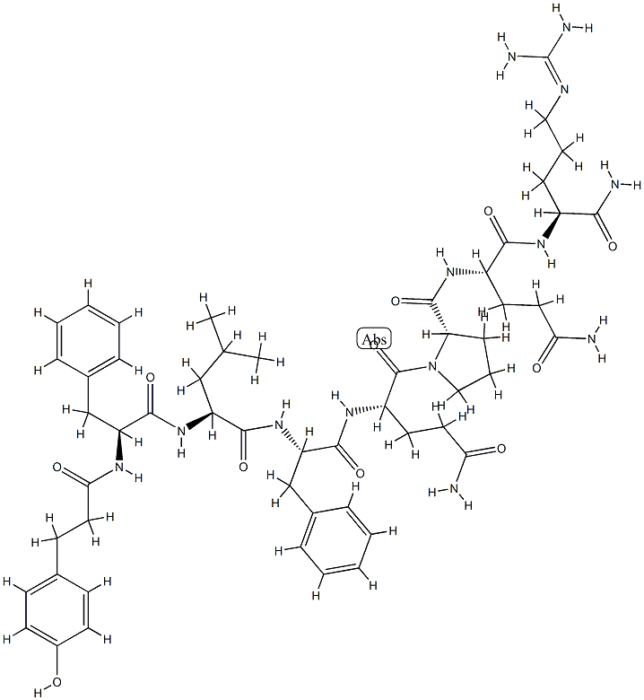 desamino-tyrosyl-phenylalanyl-leucyl-phenylalanyl-glutaminyl-prolyl-glutaminyl-argininamide Struktur