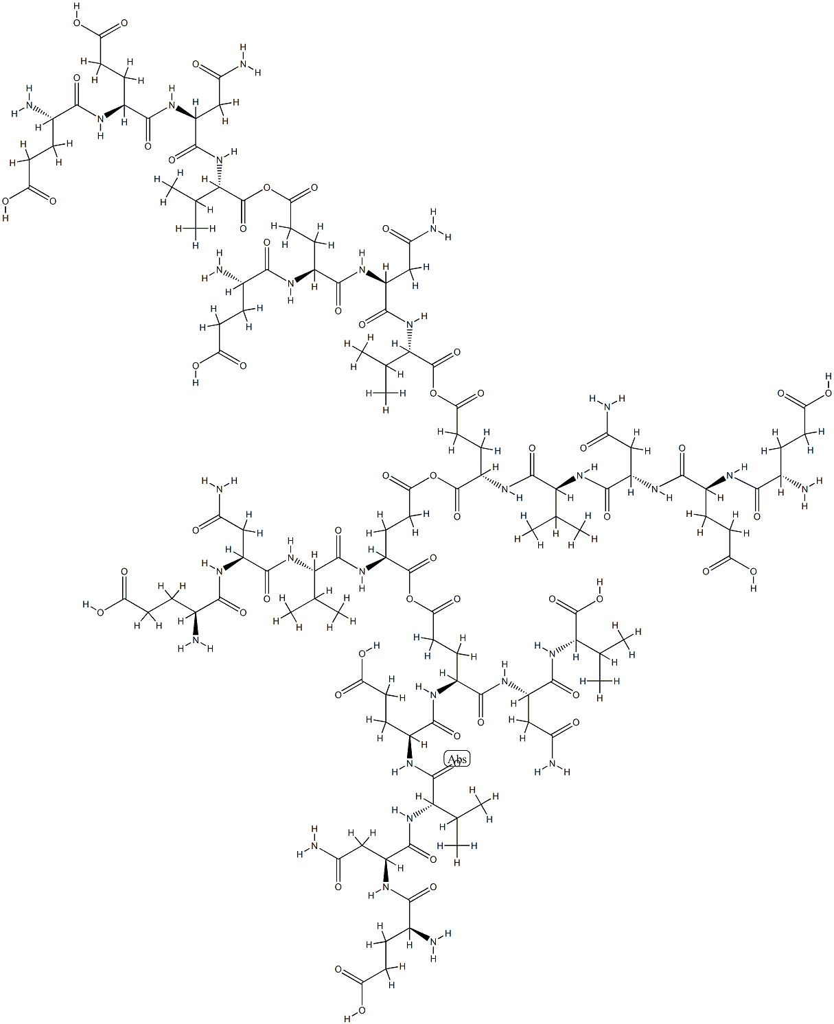 (glutamyl-glutamyl-asparaginyl-valyl)6 Struktur