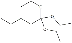 2H-Pyran,2,2-diethoxy-4-ethyltetrahydro-(9CI) Struktur