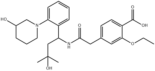 2-Ethoxy-4-[2-[[1-[2-(3-hydroxy-1-piperidinyl)phenyl]-3-hydroxyMethylbutyl]aMino]-2-oxoethyl] Struktur