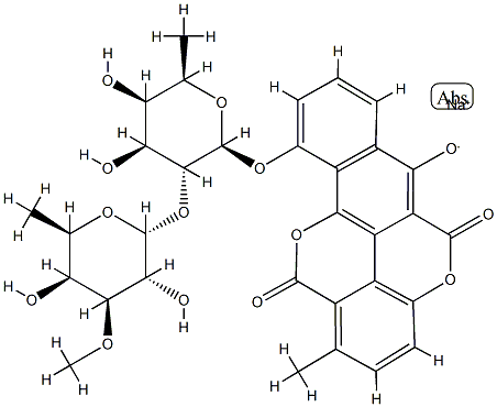 chartreusin, sodium salt Struktur