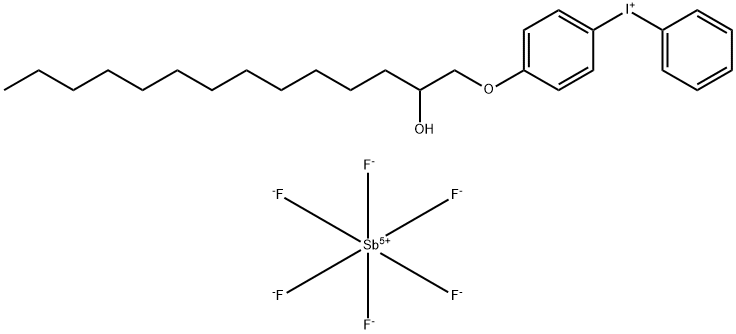 4-((2-HYDROXYTETRADECYL)OXY)PHENYL)-PHENYLIODONIUM HEXAFLUOROANTIMONATE|4-((2-羥基十四烷基)苯基)碘代六氟銻酸鹽