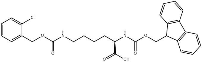 (9H-Fluoren-9-yl)MethOxy]Carbonyl D-Lys(2-Cl-Z)-OH Struktur