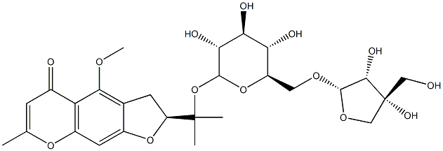 5-O-Methylvisammioside, 6''-O-apiosyl- Struktur