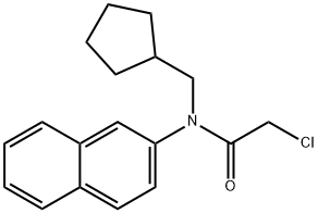 2-chloro-N-(cyclopentylmethyl)-N-(naphthalen-2-yl)acetamide Struktur