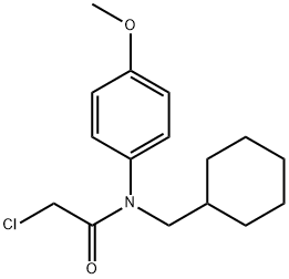 2-chloro-N-(cyclohexylmethyl)-N-(4-methoxyphenyl)acetamide Struktur