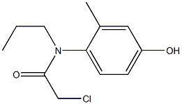 2-chloro-N-(4-hydroxy-2-methylphenyl)-N-propylacetamide Struktur