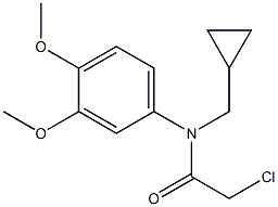 2-chloro-N-(cyclopropylmethyl)-N-(3,4-dimethoxyphenyl)acetamide Struktur