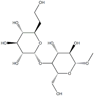 methyl 4-O-(6-deoxy-manno-heptopyranosyl)galactopyranoside Struktur