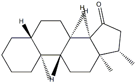 (14β)-17β-Methyl-5α-androstan-15-one Struktur