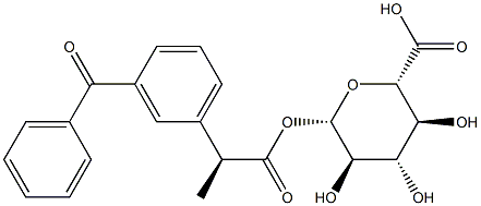 (S)-Ketoprofen Acyl-β-D-glucuronide Struktur