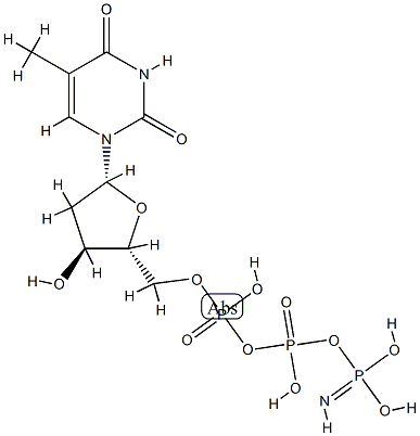 thymidine 5'-(alpha,beta-imido)triphosphate Struktur