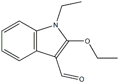 1H-Indole-3-carboxaldehyde,2-ethoxy-1-ethyl-(9CI) Struktur